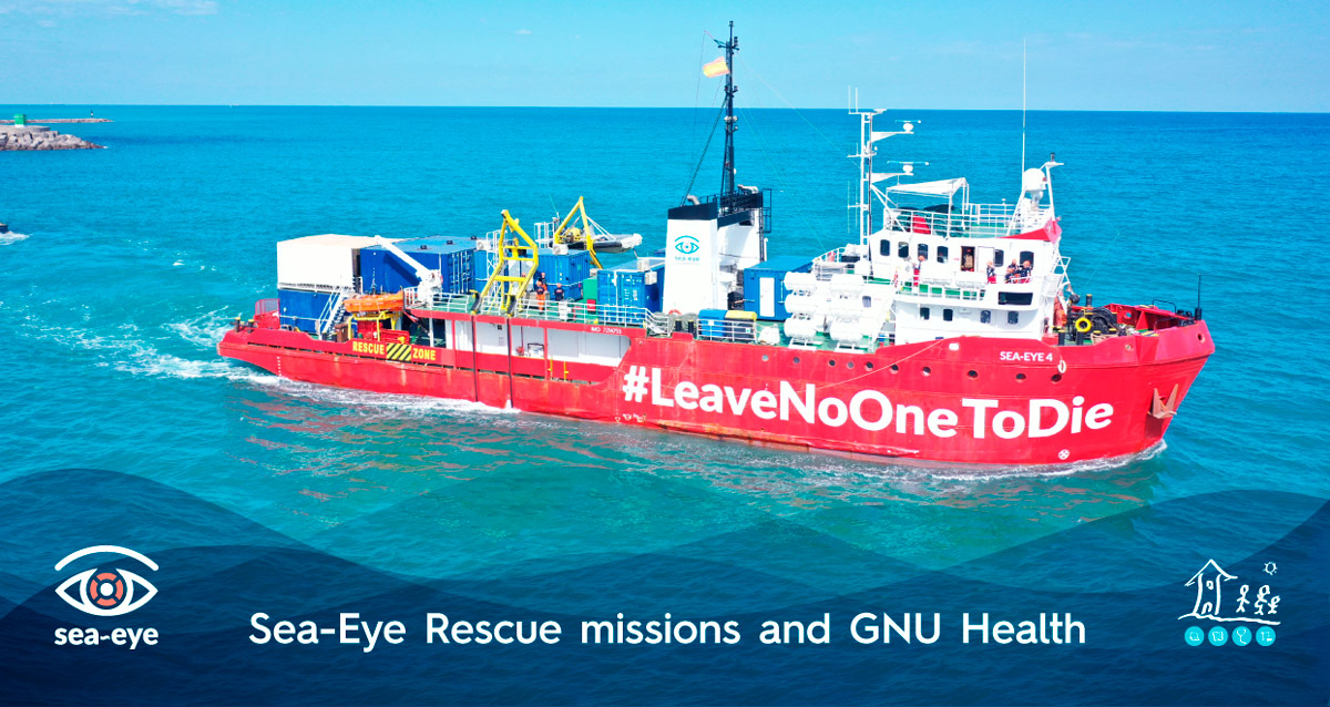 Sea-Eye Rescue missions and GNU Health